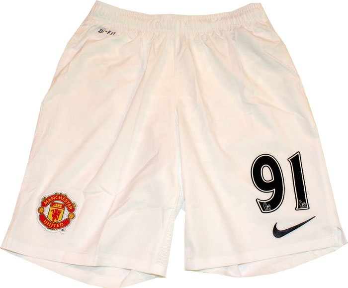 Man Utd home shorts 11-12 number 92