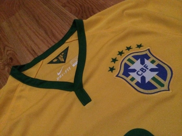 Brazil home jersey collar