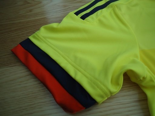 Colombia soccer jersey sleeve trim