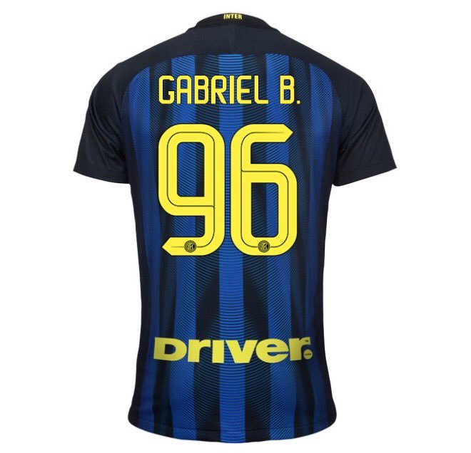 Inter Milan No96 Gabriel B. Home Jersey
